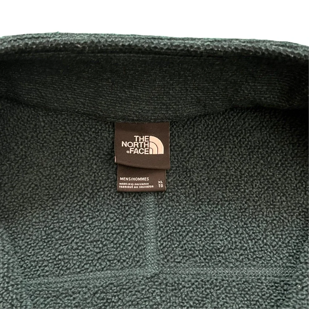 The North Face Men's Textured Cap Rock 1/4 Zip Fleece Pullover Forest Green XL